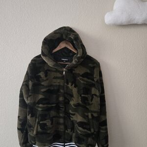 Timberland Camouflage Faux Fur Hoodie